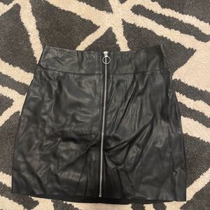 Vegan leather mini skirt